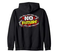 No Future - Vintage Punk Rock Rebellion Zip Hoodie