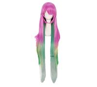 No Game No Life Jibril Cosplay Wig Long Rainbow Gradient Heat Resistant Synthetic Hair Wig + Wig Cap