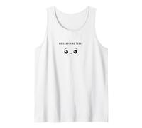 No Gardening Today - Minimalist Sad Face Plants Lover Tank Top