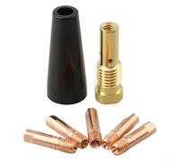 No Gas Nozzle Tip for Flux-Cored MIG Welding, Copper Tips 0.6-1.2mm 7-Piece Kit Compatible with for Easy MIG120/140/180 & for Eastwood Models(0.6MM)