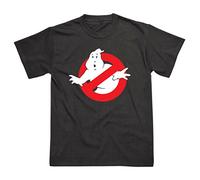 No Ghost Logo Inspired by Ghostbusters Printed Cotton T-Shirt Medium Black