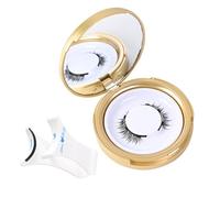 No Glue False Eyelashes | Reusable Eyelash Curler Makeup Tool | False Eyelashes No Glue, Lashes, Eyelashes Natural, Magnets, Applicator, Easy Use For Beginners