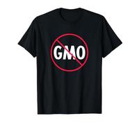 No GMO - Genetically Modified Organism Prohibition Ban Value Graphic T-Shirt, Men, Black, M