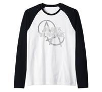 No Gods No Masters, Anarchist Atheist Symbol Raglan Baseball Tee