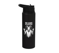 No Gods No Masters Occult Baphomet Art Gothic Stainless Steel Insulated Water Bottle