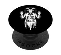 No Gods No Masters Occult Goat Baphomet Anarchy PopSockets Adhesive PopGrip