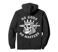 "No Gods No Masters" - Skull with Sword Punk Rock Design Pullover Hoodie