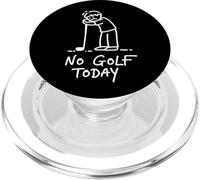No Golf Today Funny Golfing Lover Stickman Figure Line Art PopSockets PopGrip for MagSafe
