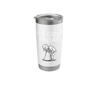 No Golf Today Funny Sad Golfer Rainy Day Stainless Steel Insulated Tumbler
