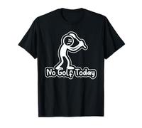 No Golf Today Funny Sad Graphic Stickman Golfer Figure T-Shirt