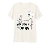 No Golf Today Funny Sad Stickman Golfer Golfers Premium T-Shirt
