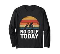No Golf Today Sarcastic Golfer Sad Stick Man Golfing Joke Long Sleeve T-Shirt