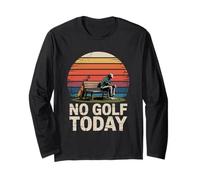 No Golf Today Sarcastic Golfer Sad Stick Man Golfing Joke Long Sleeve T-Shirt