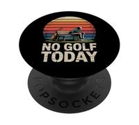 No Golf Today Sarcastic Golfer Sad Stick Man Golfing Joke PopSockets Adhesive PopGrip