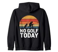 No Golf Today Sarcastic Golfer Sad Stick Man Golfing Joke Zip Hoodie