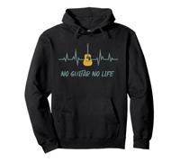 No Guitar No Life Funny Guitarist Musician Acoustic Guitar Pullover Hoodie