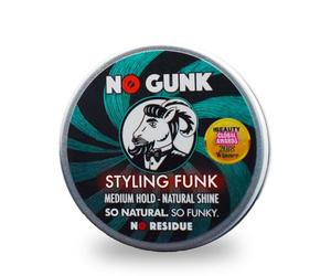 NO GUNK Styling Funk - 100% Natural Styling Wax/Pomade for Hair & Beard - Medium Hold - Natural & Organic Ingredients - Winner, Best Male Hair Product 2018, PURE Beauty Global Awards (Original, 50g)