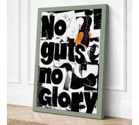 No Guts No Glory Typography Canvas Wall Art Print 24x16 Inch (61 x 41 cm)