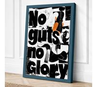No Guts No Glory Typography Canvas Wall Art Print 24x16 Inch (61 x 41 cm)