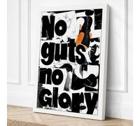 No Guts No Glory Typography Canvas Wall Art Print 30x20 Inch (76 x 51 cm)