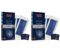 NO HAIR CREW 20 Hair Removal Wax Strips for Men - Up to 3 Weeks Smooth Skin (Pack of 2)