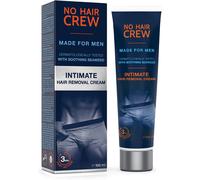 NO HAIR CREW Premium Intimate Hair Removal Cream - Extra Gentle Hair Removal Cream for Sensitive Areas. Made for Men, 100 ml
