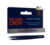 NO Hair Crew Tweezers for Men - Durable Stainless Steel - Hand-Filed Tips - Made in Germany - for Eyebrows, Ingrown Hairs & Precise Plucking