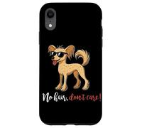 No Hair Don't Care Chinese Crested Dog Owner Puppy Dog Lover Case for iPhone XR