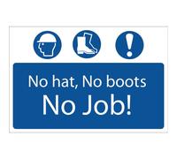 No Hat, No Boots, No Job' Mandatory Sign