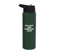 No Hate Like Christian Love Hypocrite Christians Pharisaical Stainless Steel Insulated Water Bottle