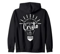 No hay lugar tan oscuro donde la luz de Dios no brille Zip Hoodie