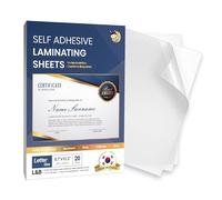 No Heat Laminating Sheets Self Sealing 8.7 x 12.2 Inch, 20 Pack, 4mil Thickness, Transparent, No Machine Self Adhesive Laminating Sheets, Protect documents and Photos [Letter Size] by HA SHI