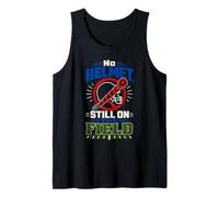 No Helmet Still On The Field Sideline Dad Tank Top