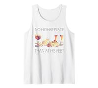 No Higher Place Than at His Feet Revelation 4 10 Tank Top