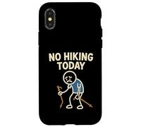 No Hiking Today Funny Sad Stick Man Hike Hiker Case for iPhone X/XS