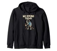 No Hiking Today Funny Sad Stick Man Hike Hiker Zip Hoodie