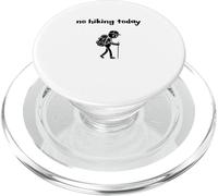 No Hiking Today Sarcastic Minimalist Stick Figure PopSockets PopGrip for MagSafe