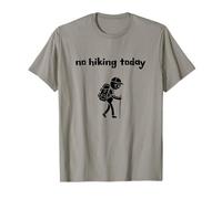 No Hiking Today Sarcastic Minimalist Stick Figure T-Shirt