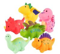 No Hole No Mould Baby Bath Toys, 6Pcs Dinosaurs Toys for Toddler Mould Free Bath Toys for 1 2 3 4 Year Old Boys Girl Kids Swimming Pool Water Toys