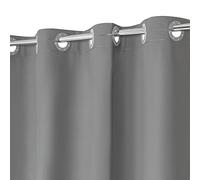 No Hook PEVA Shower Curtain or Liner - 8G Heavy Duty Grey Bathroom Shower Curtain No Hooks Required, Waterproof Plastic & PVC Free, Standard Size 71 x 74, Dark Gray