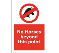 No horses beyond this point Dibond Aluminium sign - 15 x 20 cm