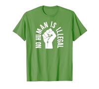 No Human is Illegal - Immigration Rights - Graphic T-Shirt, Men, Grass Green, X-Large