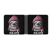 No Hurry No Cry Men's Wallet Bifold Pocket Slim Purse Women