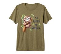 No Hurry No Worries Sloth Lazy Mood Premium T-Shirt
