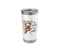 No Hurry No Worries Sloth Lazy Mood Stainless Steel Insulated Tumbler