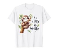 No Hurry No Worries Sloth Lazy Mood T-Shirt