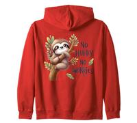 No Hurry No Worries Sloth Lazy Mood Zip Hoodie