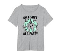 No, I Can't Fix Your designth at A Party T-Shirt, Women's Plus, Heather Grey, 5X