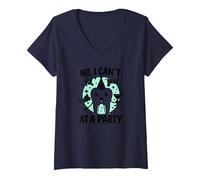 No, I Can't Fix Your designth at A Party V-Neck T-Shirt, Women, Navy, L