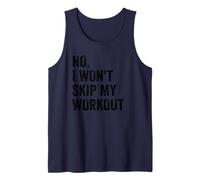 No I Won't Skip My Workout Funny Humor Saying Retro Vintage Tank Top